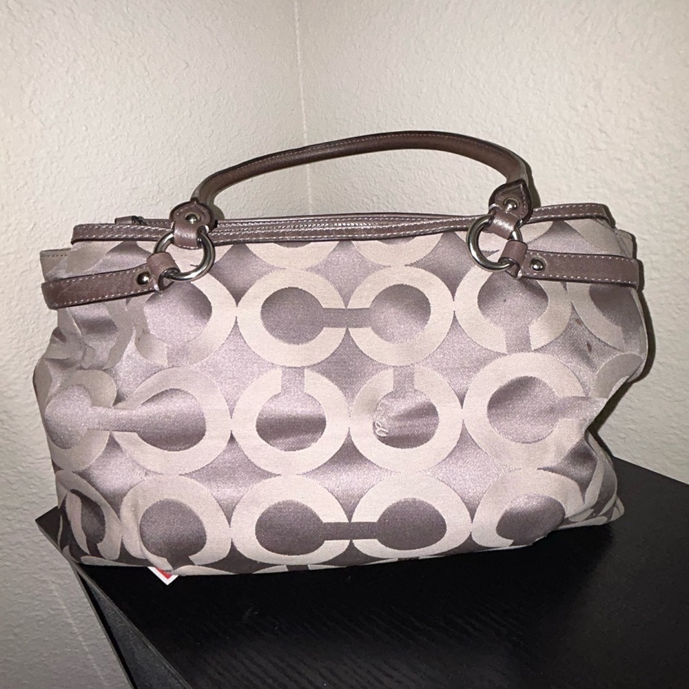 Coach Gray Signature Tote Bag - Picture 6 of 7